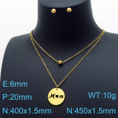 Stainless steel jewelry Necklace Earrings set Wholesale
