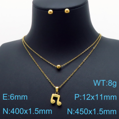 Stainless steel jewelry Necklace Earrings set Wholesale