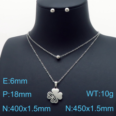 Stainless steel jewelry Necklace Earrings set Wholesale