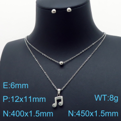 Stainless steel jewelry Necklace Earrings set Wholesale