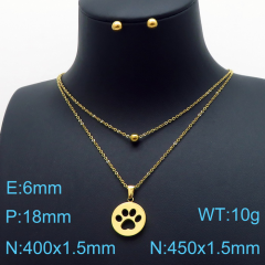 Stainless steel jewelry Necklace Earrings set Wholesale