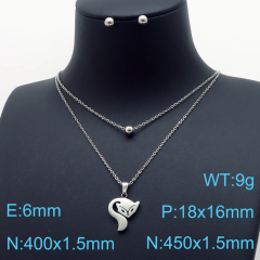 Stainless steel jewelry Necklace Earrings set Wholesale