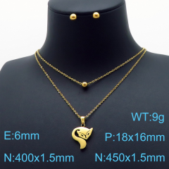 Stainless steel jewelry Necklace Earrings set Wholesale