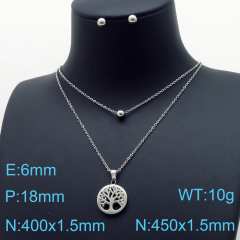 Stainless steel jewelry Necklace Earrings set Wholesale