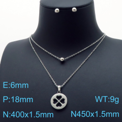 Stainless steel jewelry Necklace Earrings set Wholesale