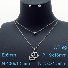 Stainless steel jewelry Necklace Earrings set Wholesale