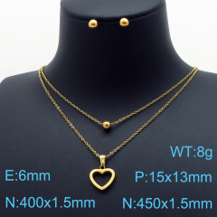 Stainless steel jewelry Necklace Earrings set Wholesale