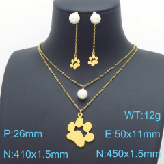 Stainless steel jewelry Necklace Earrings set Wholesale