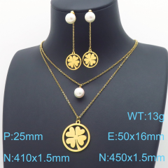 Stainless steel jewelry Necklace Earrings set Wholesale