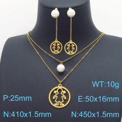 Stainless steel jewelry Necklace Earrings set Wholesale