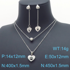 Stainless steel jewelry Necklace Earrings set Wholesale