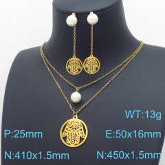Stainless steel jewelry Necklace Earrings set Wholesale