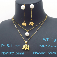 Stainless steel jewelry Necklace Earrings set Wholesale