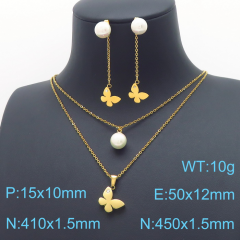Stainless steel jewelry Necklace Earrings set Wholesale