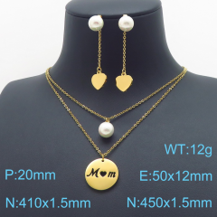 Stainless steel jewelry Necklace Earrings set Wholesale