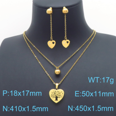 Stainless steel jewelry Necklace Earrings set Wholesale