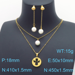 Stainless steel jewelry Necklace Earrings set Wholesale
