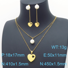 Stainless steel jewelry Necklace Earrings set Wholesale