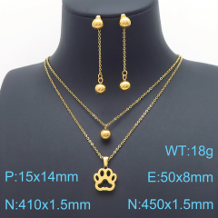 Stainless steel jewelry Necklace Earrings set Wholesale
