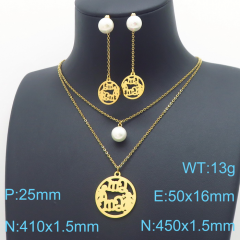 Stainless steel jewelry Necklace Earrings set Wholesale