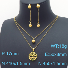 Stainless steel jewelry Necklace Earrings set Wholesale