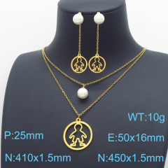 Stainless steel jewelry Necklace Earrings set Wholesale