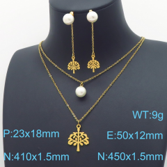 Stainless steel jewelry Necklace Earrings set Wholesale