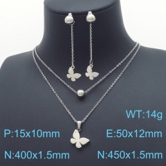 Stainless steel jewelry Necklace Earrings set Wholesale