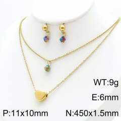 Stainless steel jewelry Necklace Earrings set Wholesale