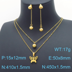Stainless steel jewelry Necklace Earrings set Wholesale