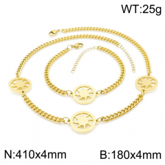 Stainless steel jewelry Necklace Bracelet set Wholesale