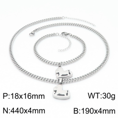 Stainless steel jewelry Necklace Bracelet set Wholesale