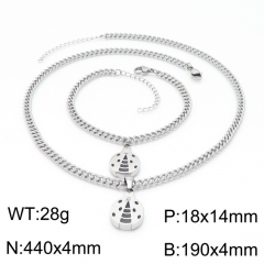 Stainless steel jewelry Necklace Bracelet set Wholesale