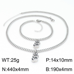 Stainless steel jewelry Necklace Bracelet set Wholesale