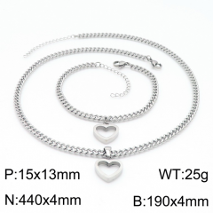 Stainless steel jewelry Necklace Bracelet set Wholesale