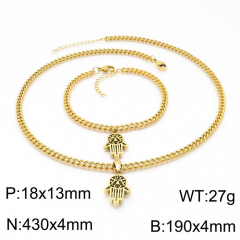 Stainless steel jewelry Necklace Bracelet set Wholesale