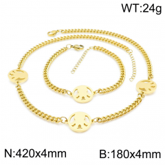 Stainless steel jewelry Necklace Bracelet set Wholesale