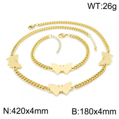 Stainless steel jewelry Necklace Bracelet set Wholesale