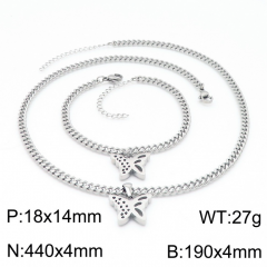 Stainless steel jewelry Necklace Bracelet set Wholesale