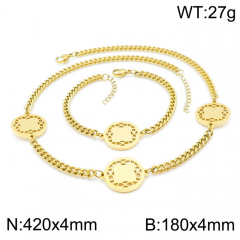 Stainless steel jewelry Necklace Bracelet set Wholesale