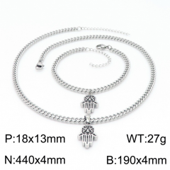 Stainless steel jewelry Necklace Bracelet set Wholesale