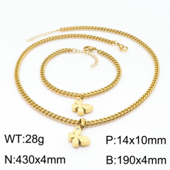 Stainless steel jewelry Necklace Bracelet set Wholesale