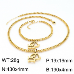 Stainless steel jewelry Necklace Bracelet set Wholesale