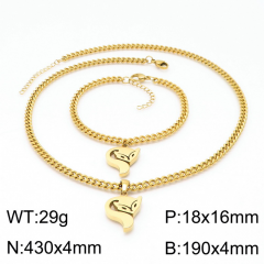 Stainless steel jewelry Necklace Bracelet set Wholesale