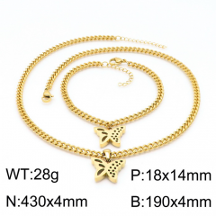 Stainless steel jewelry Necklace Bracelet set Wholesale