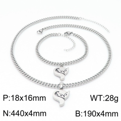 Stainless steel jewelry Necklace Bracelet set Wholesale