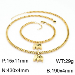 Stainless steel jewelry Necklace Bracelet set Wholesale