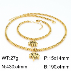 Stainless steel jewelry Necklace Bracelet set Wholesale