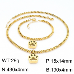 Stainless steel jewelry Necklace Bracelet set Wholesale