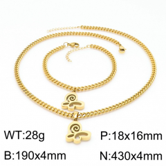 Stainless steel jewelry Necklace Bracelet set Wholesale